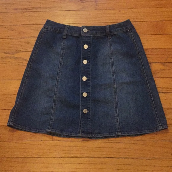 Mossimo Supply Co. Dresses & Skirts - Mossimo Supply Co Button Down Jean Skirt Size 8